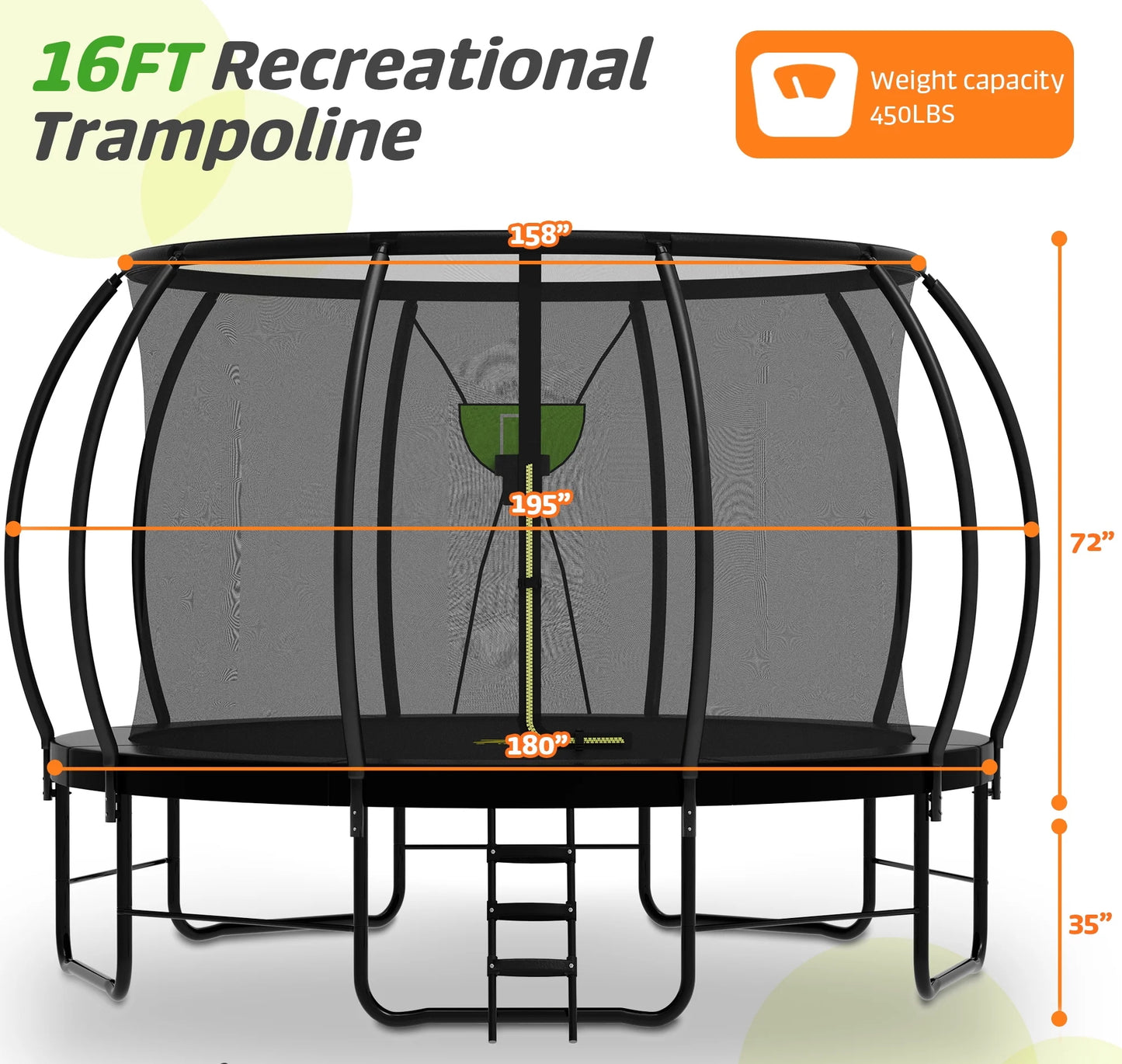 JumpNest Premium Trampoline with Extra Protection | ASTM Safety Certified
